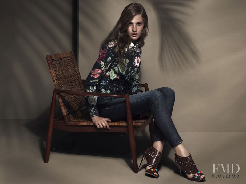 Julia Banas featured in  the Gucci advertisement for Resort 2015