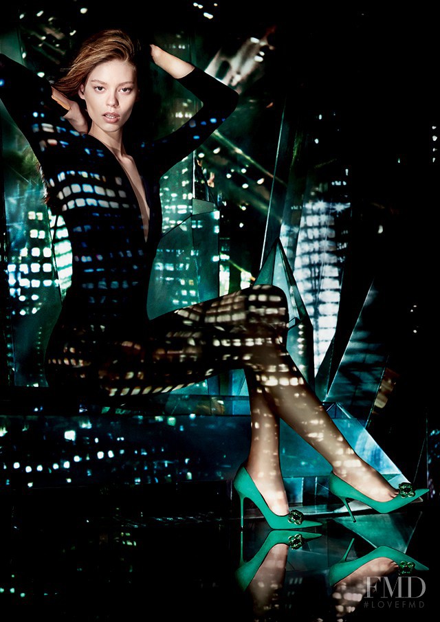 Ondria Hardin featured in  the Jimmy Choo advertisement for Cruise 2015