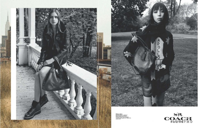 Gracie van Gastel featured in  the Coach Coach Dreamers advertisement for Autumn/Winter 2014