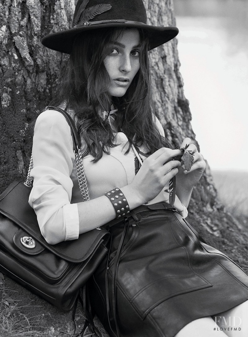 Gracie van Gastel featured in  the Coach Coach Dreamers advertisement for Autumn/Winter 2014