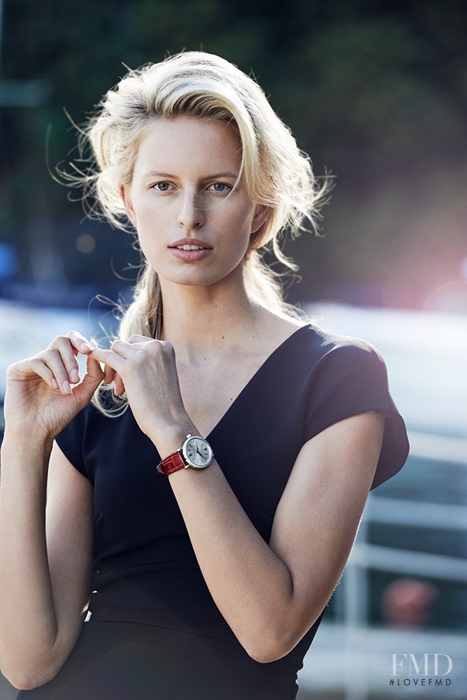 Karolina Kurkova featured in  the IWC A Sparkle to the Wrist catalogue for Autumn/Winter 2014