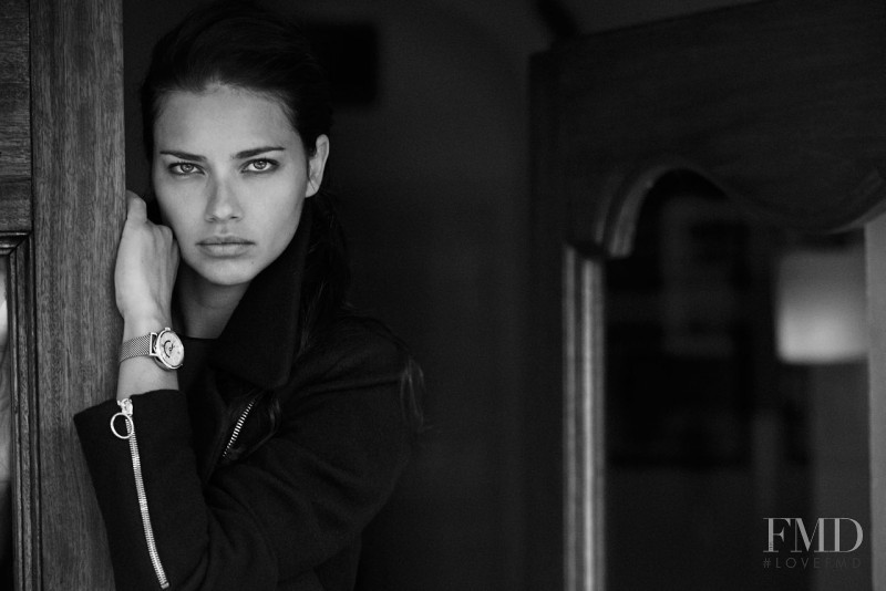 Adriana Lima featured in  the IWC A Sparkle to the Wrist catalogue for Autumn/Winter 2014