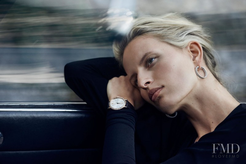 Karolina Kurkova featured in  the IWC A Sparkle to the Wrist catalogue for Autumn/Winter 2014