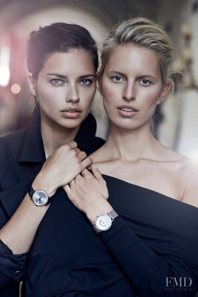 Adriana Lima featured in  the IWC A Sparkle to the Wrist catalogue for Autumn/Winter 2014