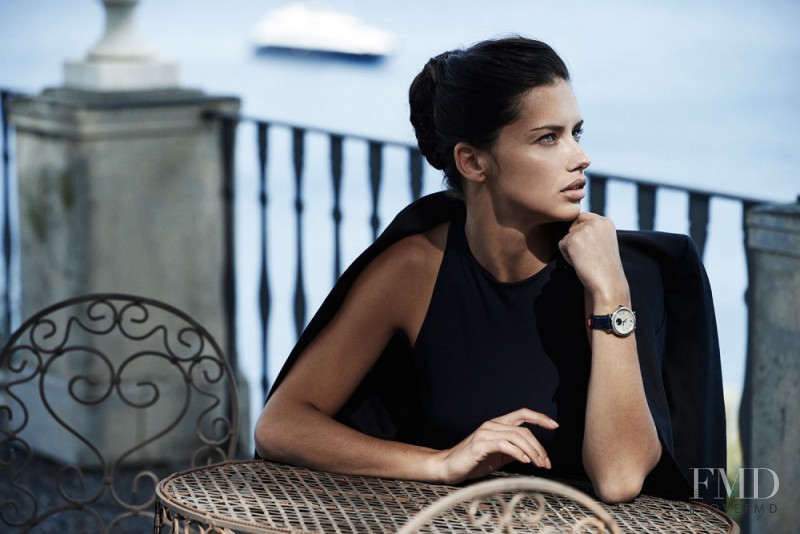 Adriana Lima featured in  the IWC A Sparkle to the Wrist catalogue for Autumn/Winter 2014