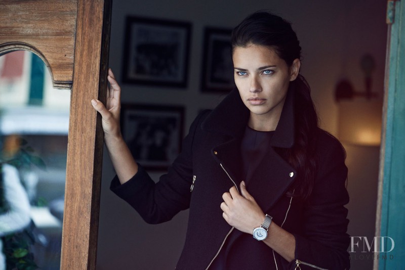 Adriana Lima featured in  the IWC A Sparkle to the Wrist catalogue for Autumn/Winter 2014