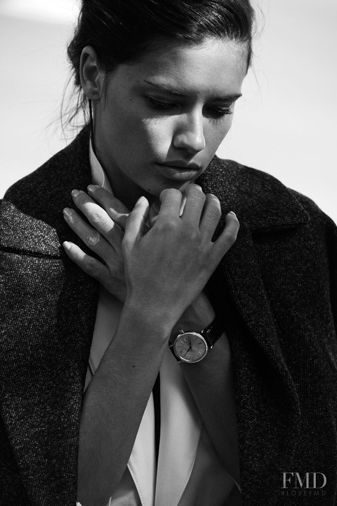 Adriana Lima featured in  the IWC A Sparkle to the Wrist catalogue for Autumn/Winter 2014