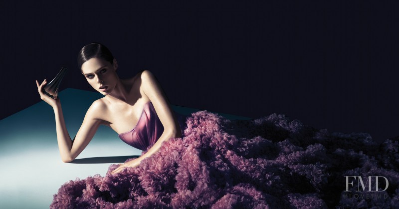 Coco Rocha featured in  the Christian Siriano \'Silhouette\' Fragrance advertisement for Autumn/Winter 2014