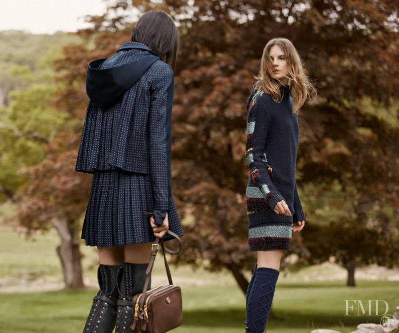 Sara Blomqvist featured in  the Tory Burch advertisement for Autumn/Winter 2014