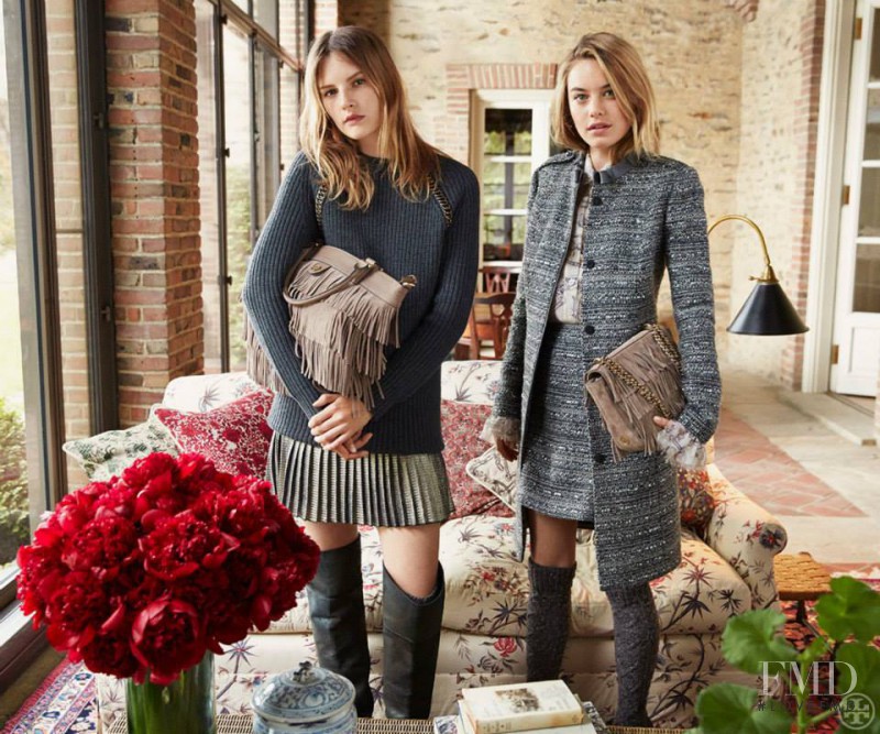 Camille Rowe featured in  the Tory Burch advertisement for Autumn/Winter 2014