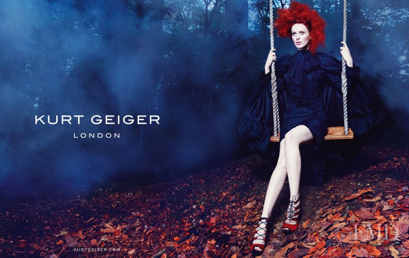 Karen Elson featured in  the Kurt Geiger advertisement for Autumn/Winter 2014