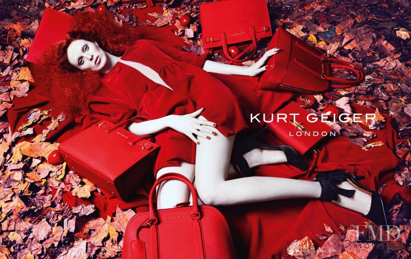 Karen Elson featured in  the Kurt Geiger advertisement for Autumn/Winter 2014