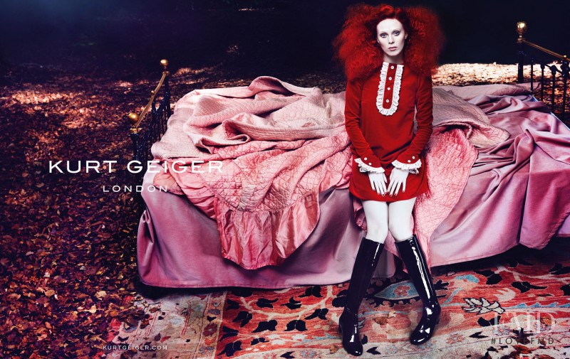 Karen Elson featured in  the Kurt Geiger advertisement for Autumn/Winter 2014