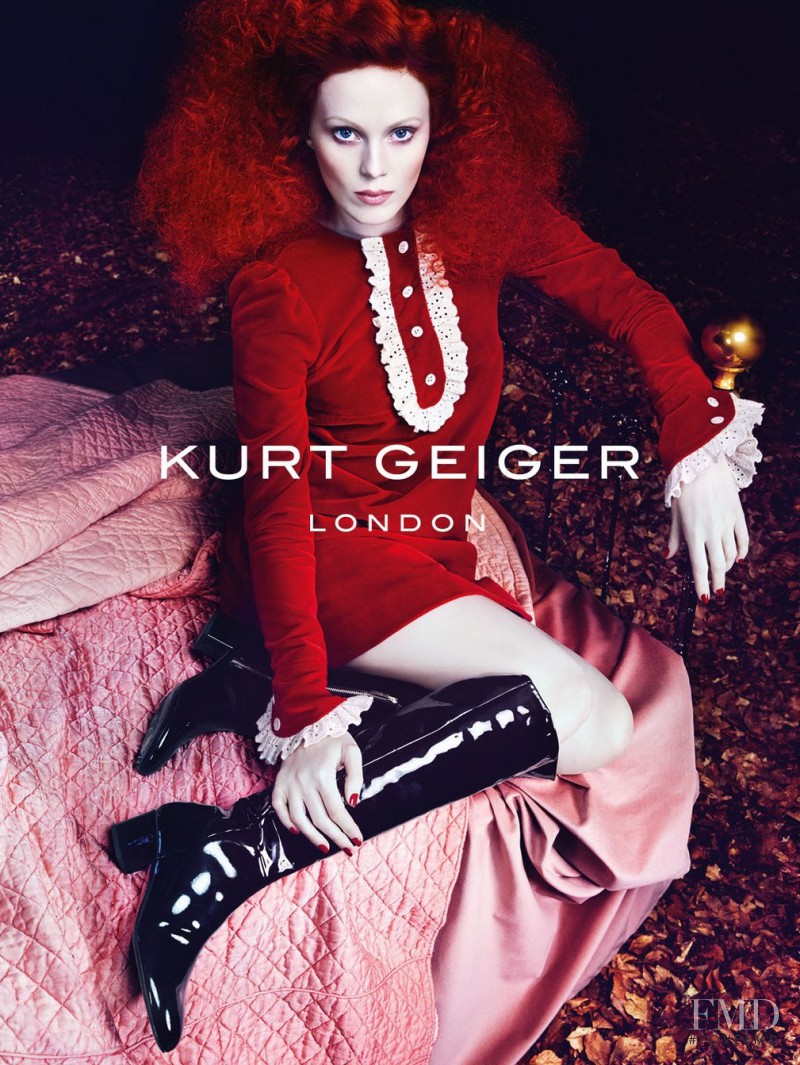 Karen Elson featured in  the Kurt Geiger advertisement for Autumn/Winter 2014