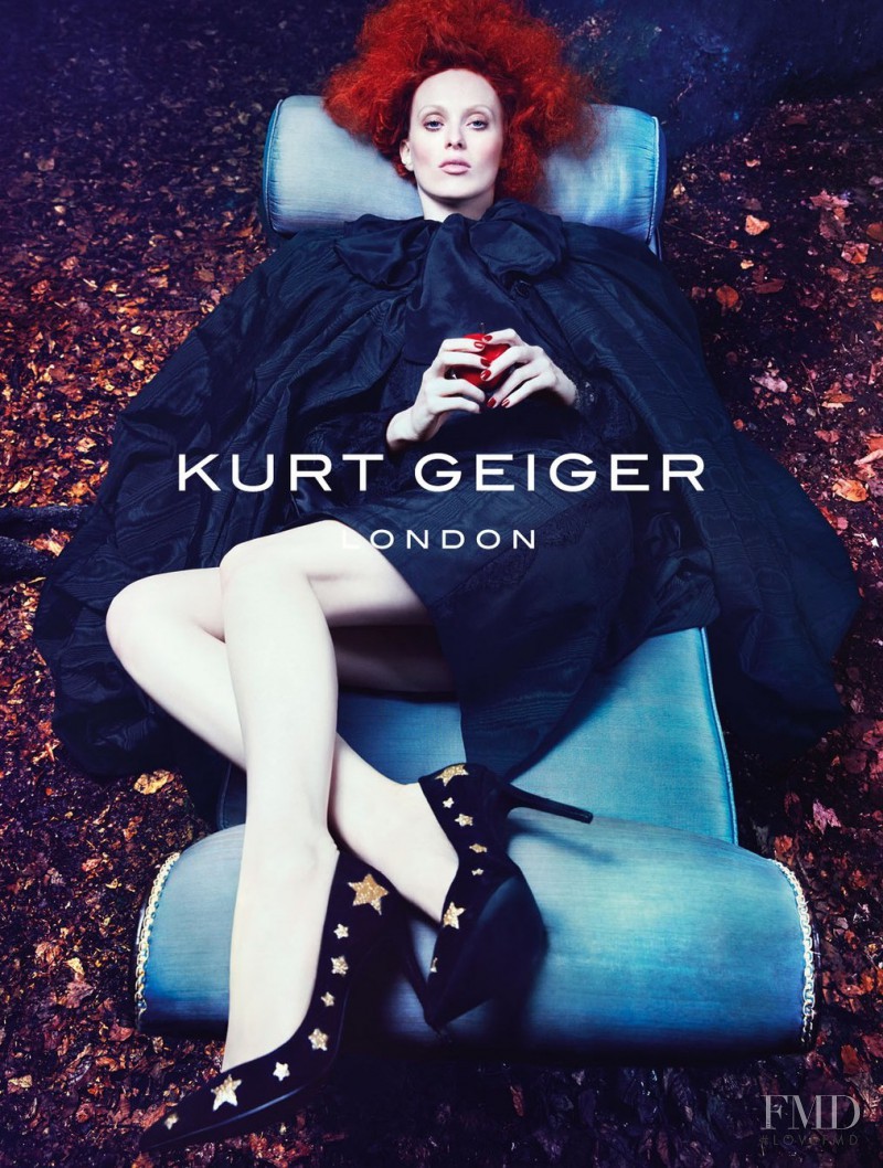 Karen Elson featured in  the Kurt Geiger advertisement for Autumn/Winter 2014