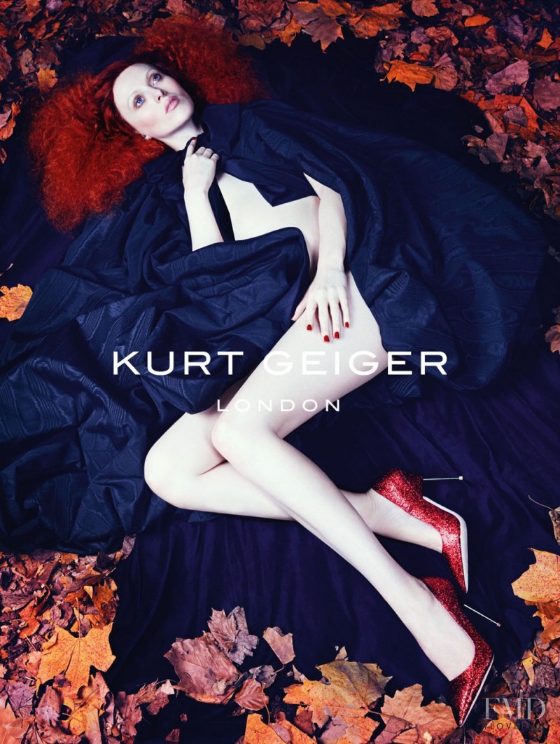 Karen Elson featured in  the Kurt Geiger advertisement for Autumn/Winter 2014