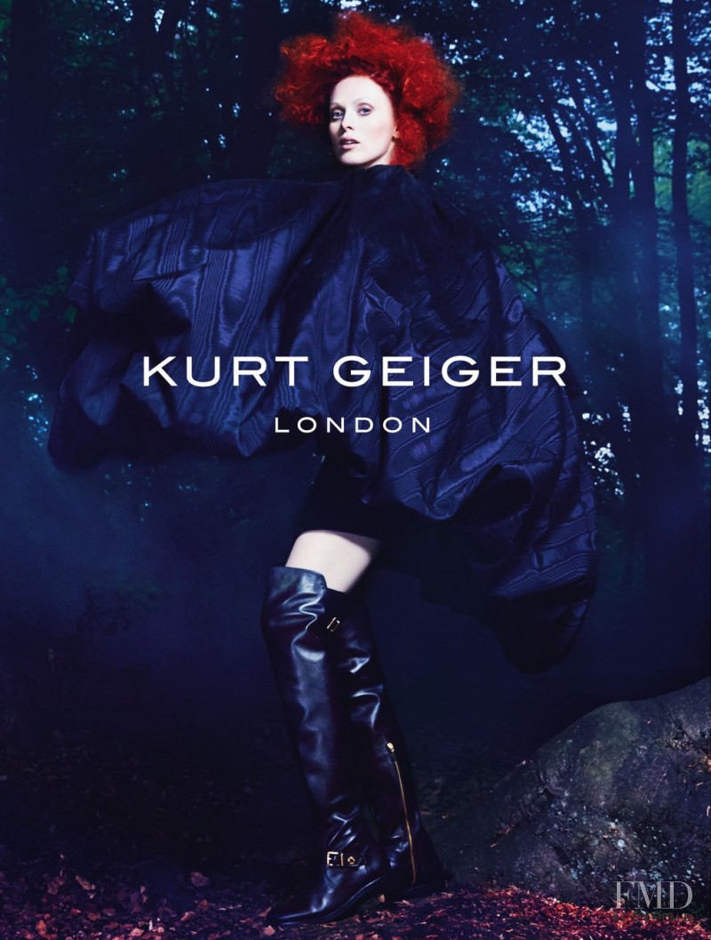 Karen Elson featured in  the Kurt Geiger advertisement for Autumn/Winter 2014