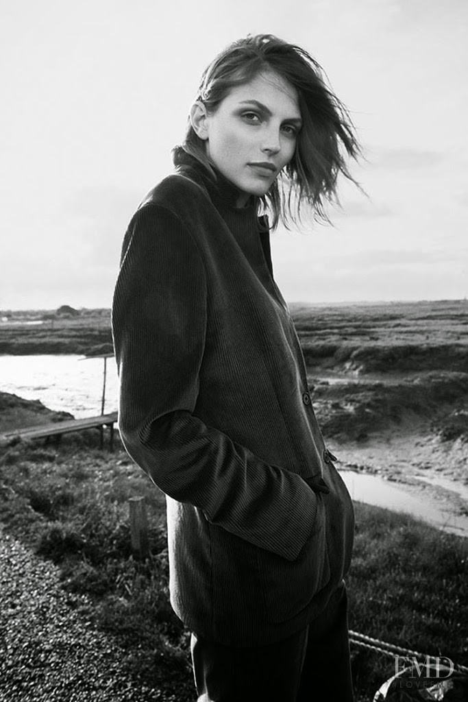 Karlina Caune featured in  the Margaret Howell advertisement for Autumn/Winter 2014