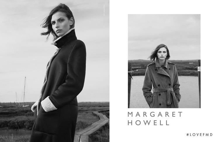 Karlina Caune featured in  the Margaret Howell advertisement for Autumn/Winter 2014