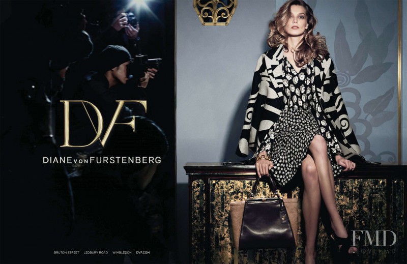 Daria Werbowy featured in  the Diane Von Furstenberg advertisement for Autumn/Winter 2014