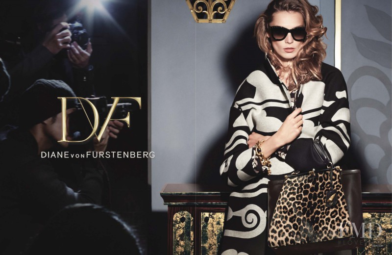 Daria Werbowy featured in  the Diane Von Furstenberg advertisement for Autumn/Winter 2014