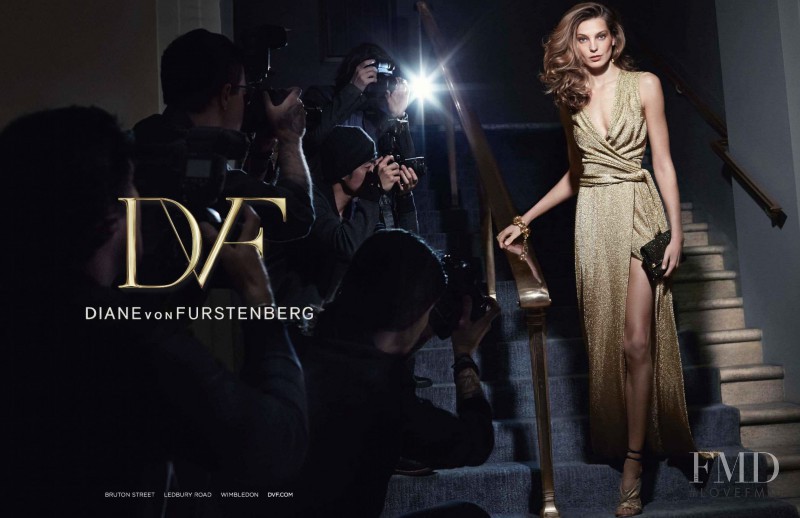 Daria Werbowy featured in  the Diane Von Furstenberg advertisement for Autumn/Winter 2014