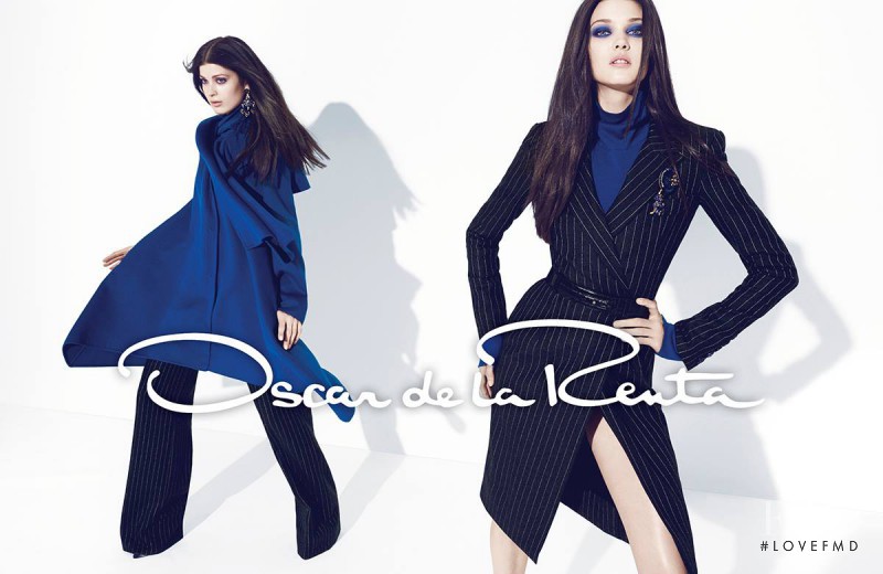 Diana Moldovan featured in  the Oscar de la Renta advertisement for Autumn/Winter 2014