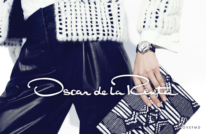 Diana Moldovan featured in  the Oscar de la Renta advertisement for Autumn/Winter 2014