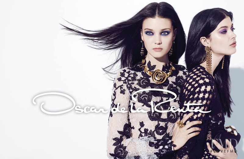 Diana Moldovan featured in  the Oscar de la Renta advertisement for Autumn/Winter 2014