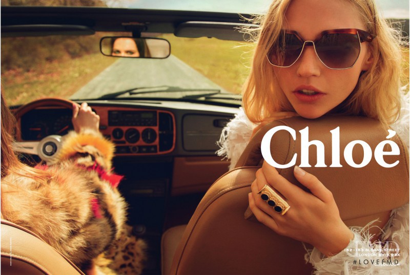 Andreea Diaconu featured in  the Chloe advertisement for Autumn/Winter 2014
