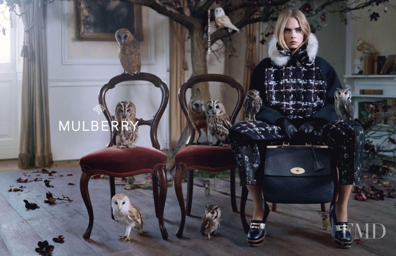 Cara Delevingne featured in  the Mulberry advertisement for Autumn/Winter 2013