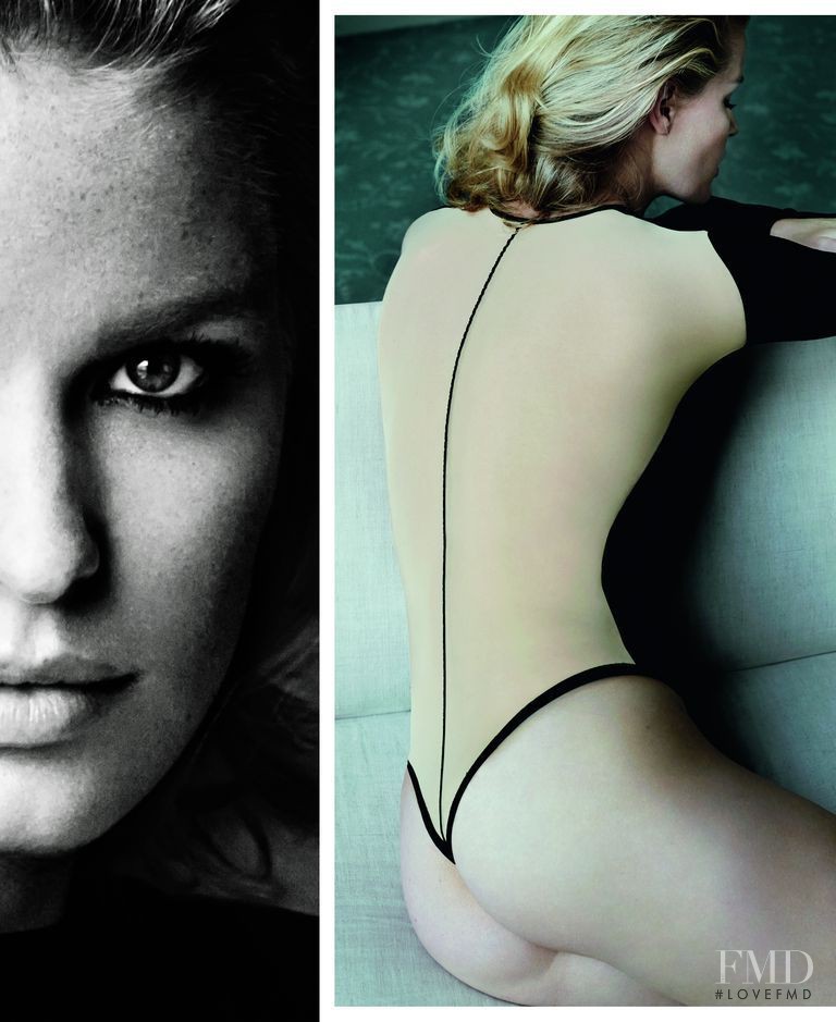Caroline Winberg featured in  the Wolford advertisement for Autumn/Winter 2014