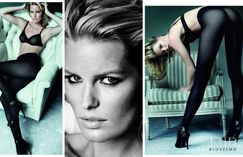 Caroline Winberg featured in  the Wolford advertisement for Autumn/Winter 2014