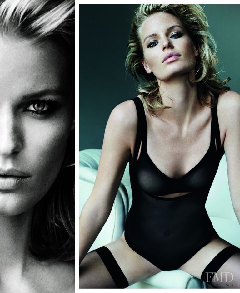 Caroline Winberg featured in  the Wolford advertisement for Autumn/Winter 2014