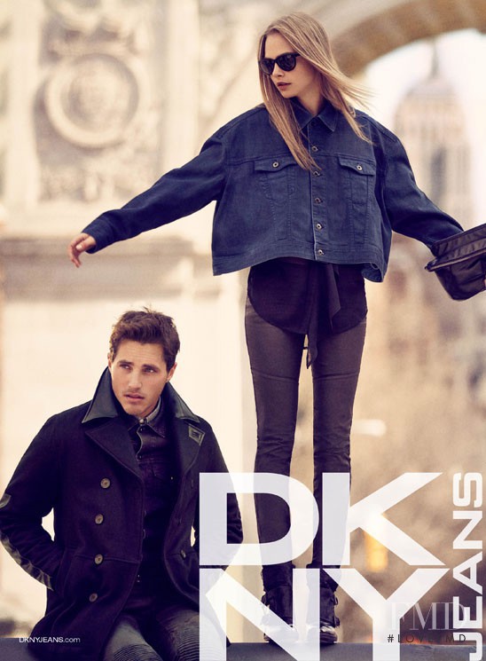 Cara Delevingne featured in  the DKNY Jeans advertisement for Autumn/Winter 2013