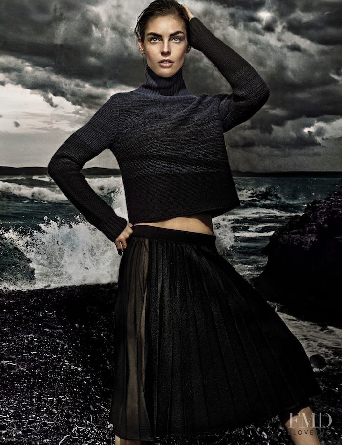 Hilary Rhoda featured in  the Elie Tahari advertisement for Autumn/Winter 2014