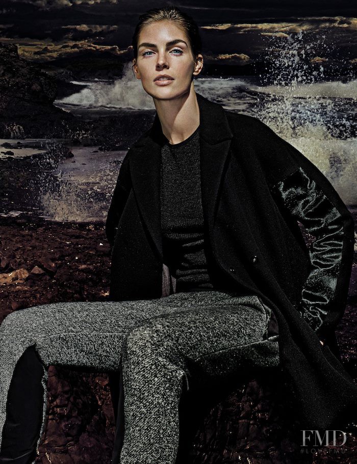 Hilary Rhoda featured in  the Elie Tahari advertisement for Autumn/Winter 2014