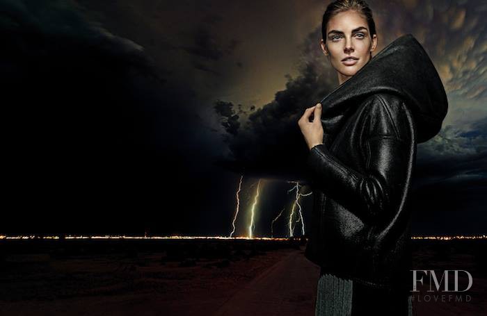 Hilary Rhoda featured in  the Elie Tahari advertisement for Autumn/Winter 2014