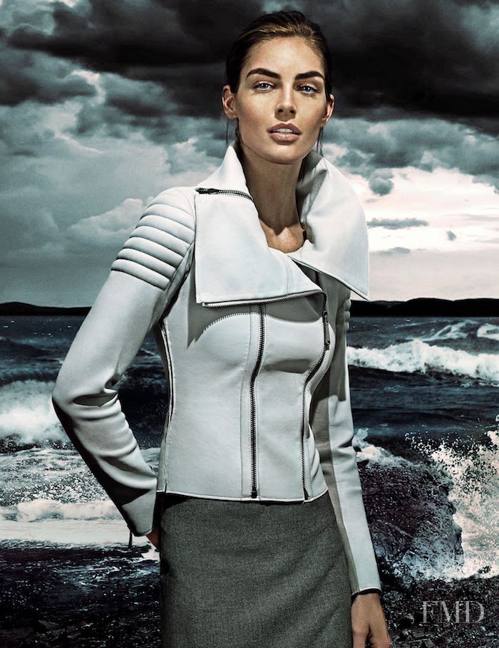 Hilary Rhoda featured in  the Elie Tahari advertisement for Autumn/Winter 2014