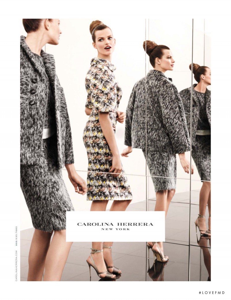 Bette Franke featured in  the Carolina Herrera advertisement for Autumn/Winter 2014