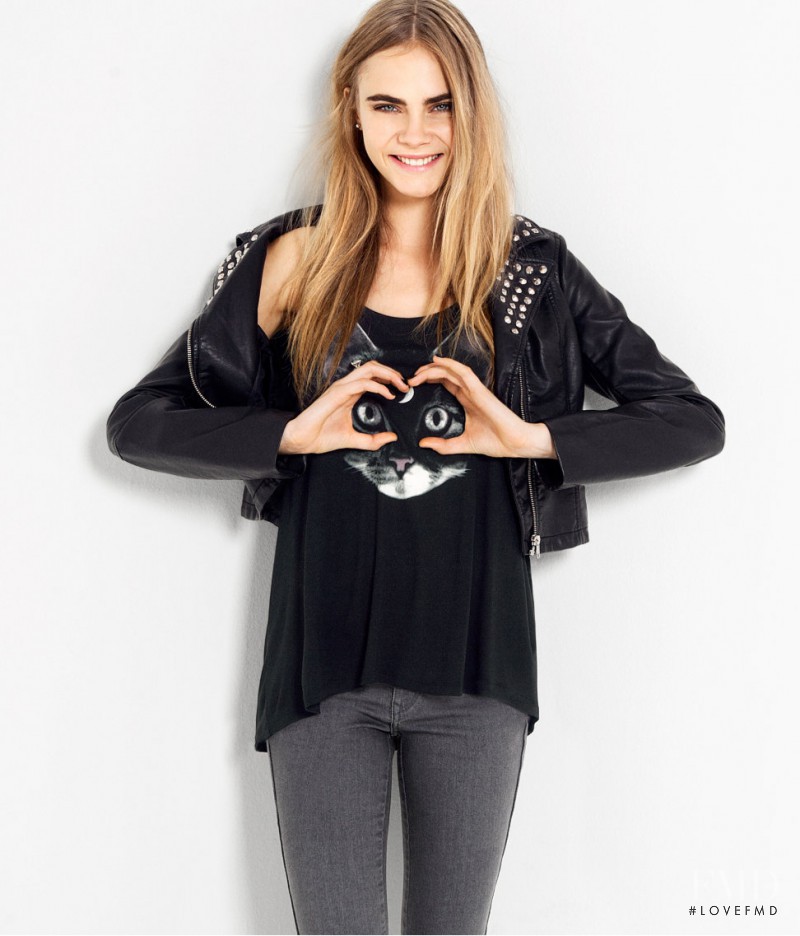 Cara Delevingne featured in  the H&M catalogue for Spring 2013