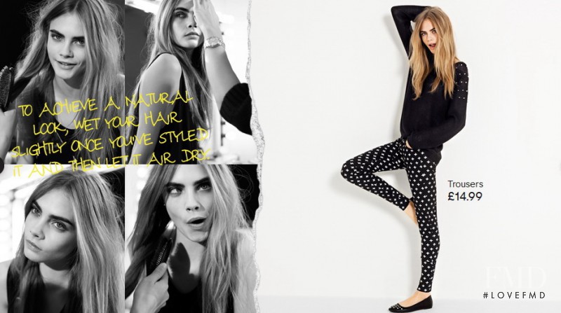 Cara Delevingne featured in  the H&M catalogue for Spring 2013