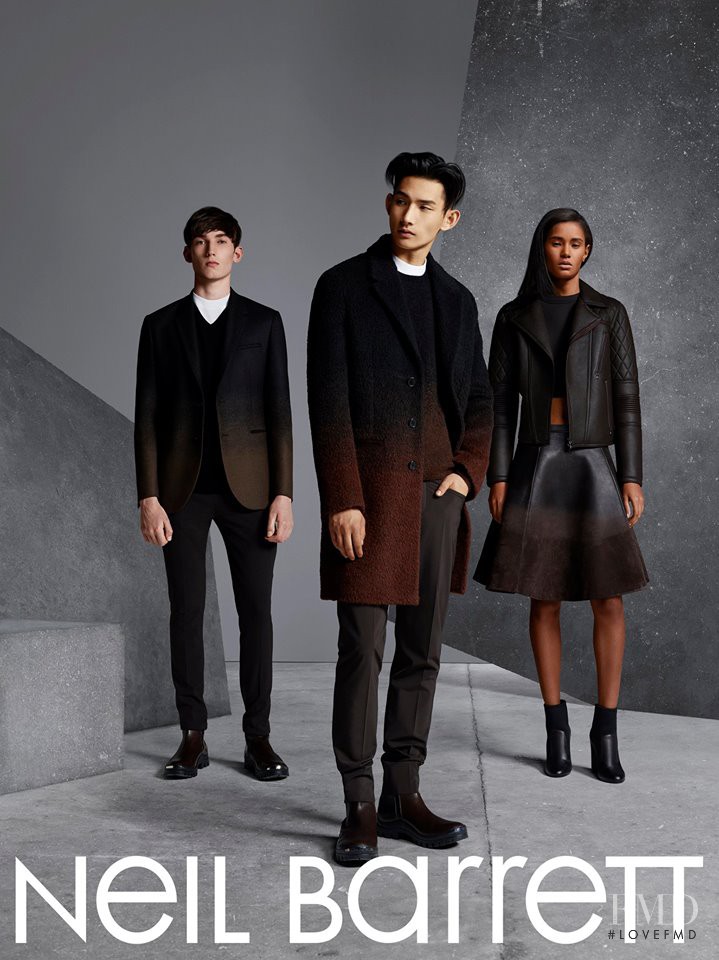 Ysaunny Brito featured in  the Neil Barrett advertisement for Autumn/Winter 2014