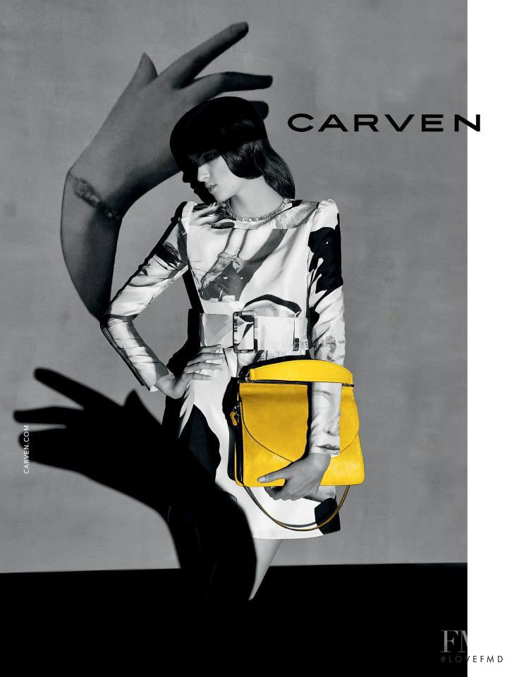 Kremi Otashliyska featured in  the Carven advertisement for Autumn/Winter 2014