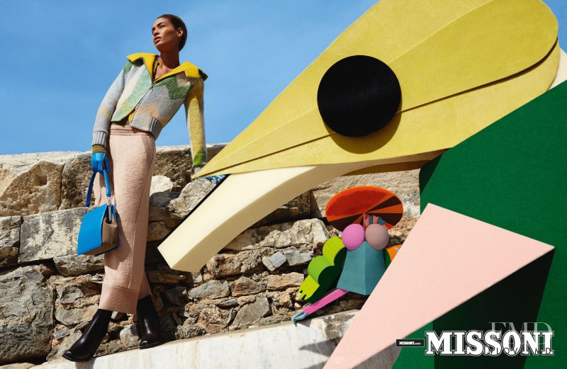 Joan Smalls featured in  the Missoni advertisement for Autumn/Winter 2014