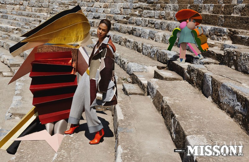 Joan Smalls featured in  the Missoni advertisement for Autumn/Winter 2014