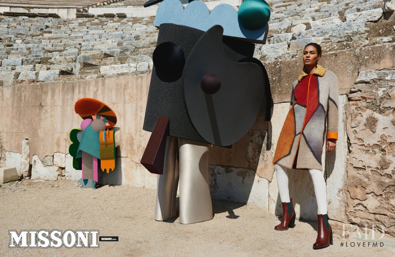 Joan Smalls featured in  the Missoni advertisement for Autumn/Winter 2014