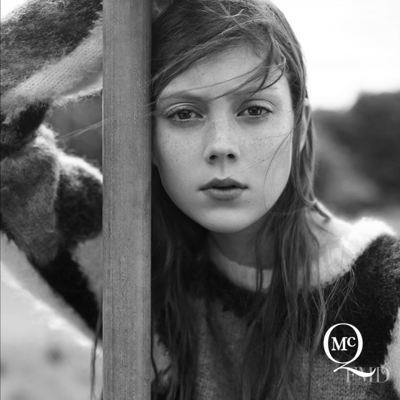 Natalie Westling featured in  the McQ Alexander McQueen advertisement for Autumn/Winter 2014