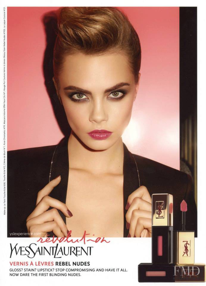 Cara Delevingne featured in  the YSL Beauty advertisement for Autumn/Winter 2013