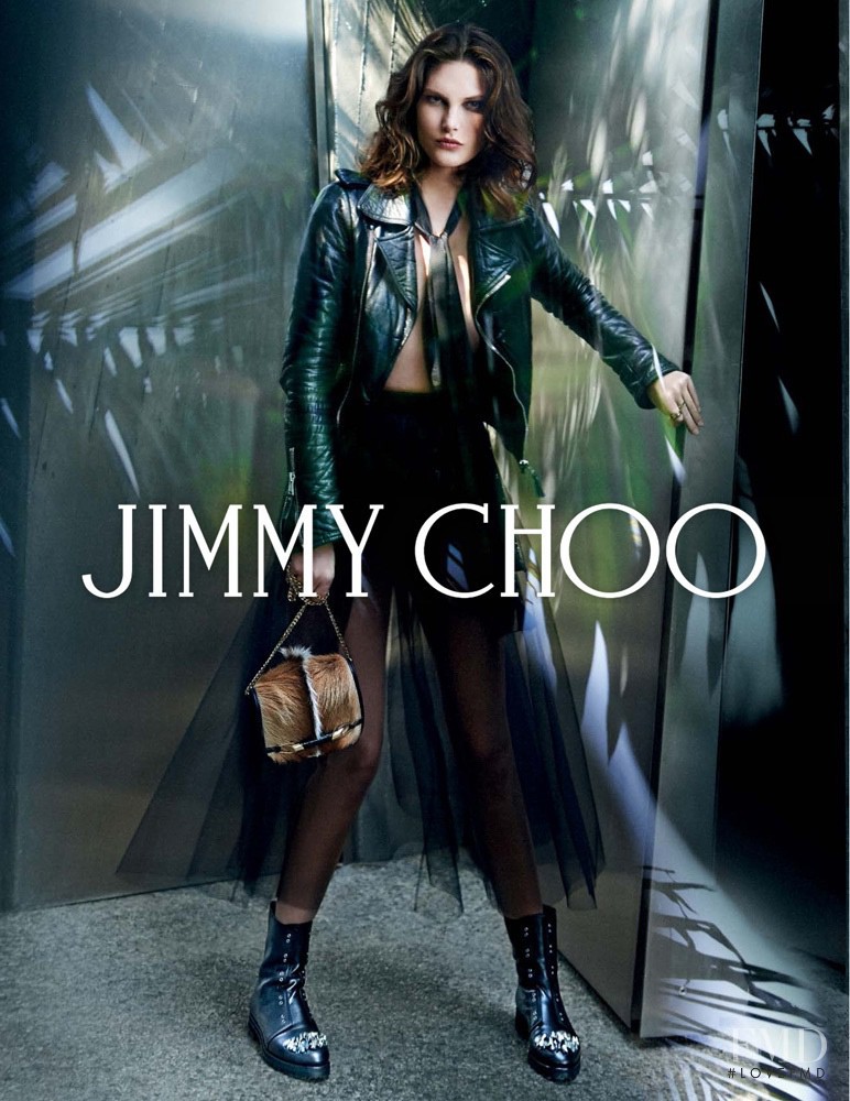 Catherine McNeil featured in  the Jimmy Choo advertisement for Autumn/Winter 2014